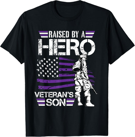 Veteran Son Month Of The Military Child Army Soldier Kids T-Shirt - T-Shirt | Black