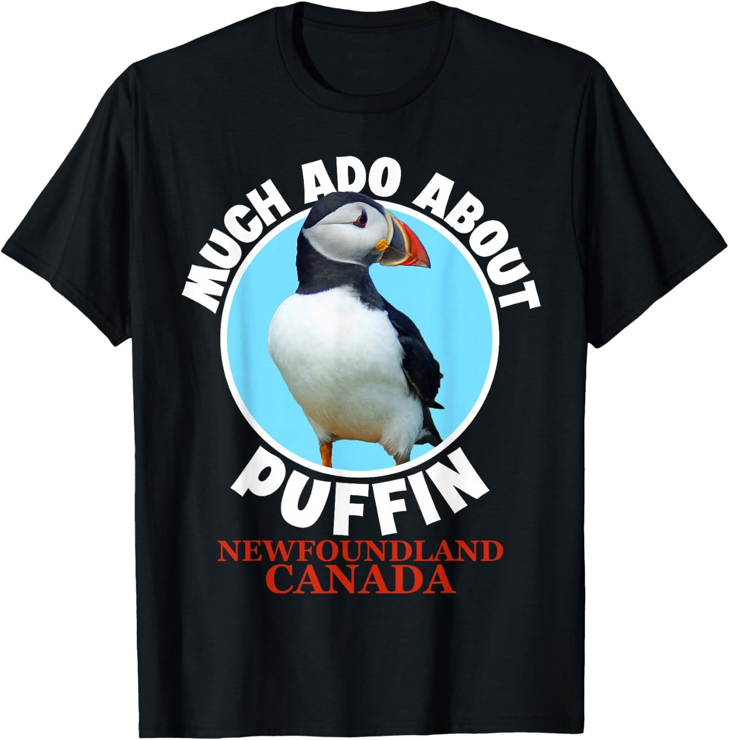 Newfoundland Canada Souvenir Men Funny Puffin T-Shirt - T-Shirt | Black