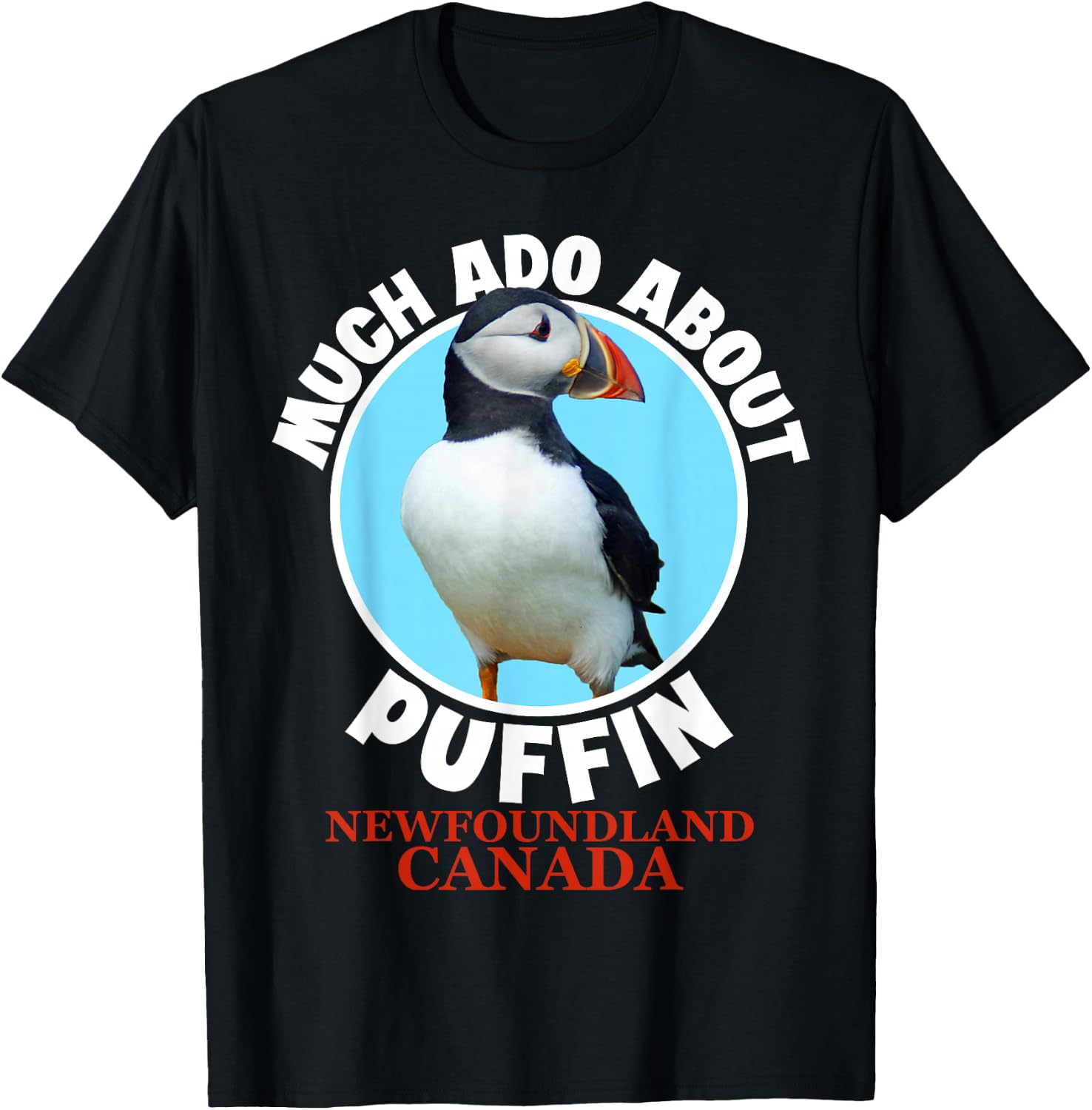 Newfoundland Canada Souvenir Men Funny Puffin T-Shirt - T-Shirt | Black