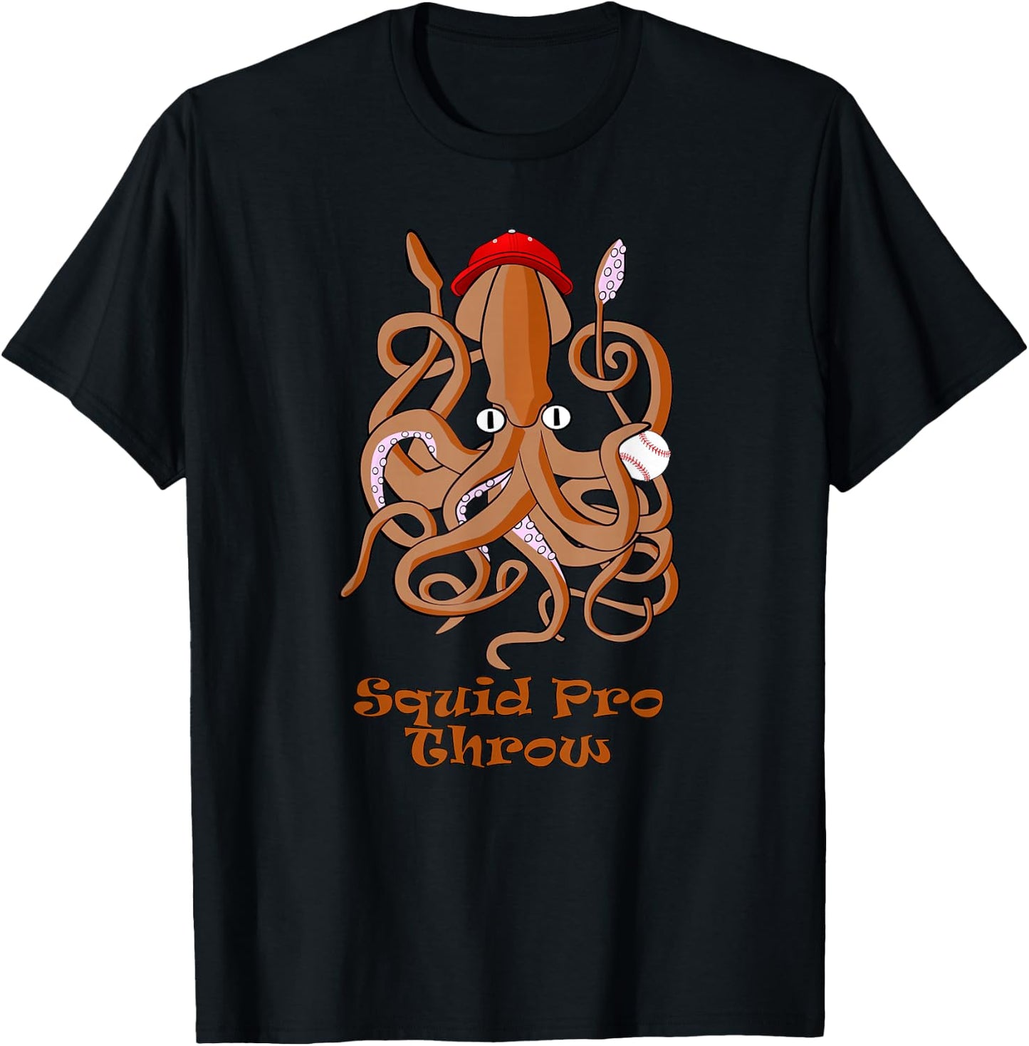 Funny Quid Pro Quo Pun Squid Pro Throw T-Shirt - T-Shirt | Black