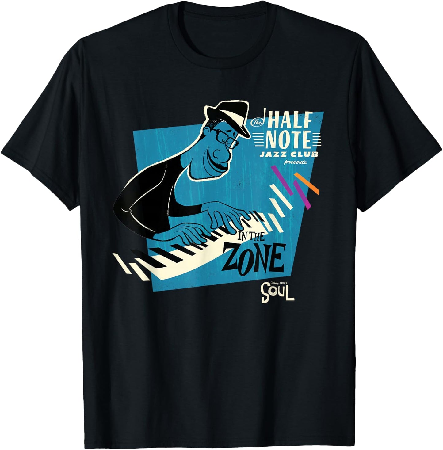 Disney and Pixar's Soul Joe Gardner Jazz Club In the Zone T-Shirt - T-Shirt | Black