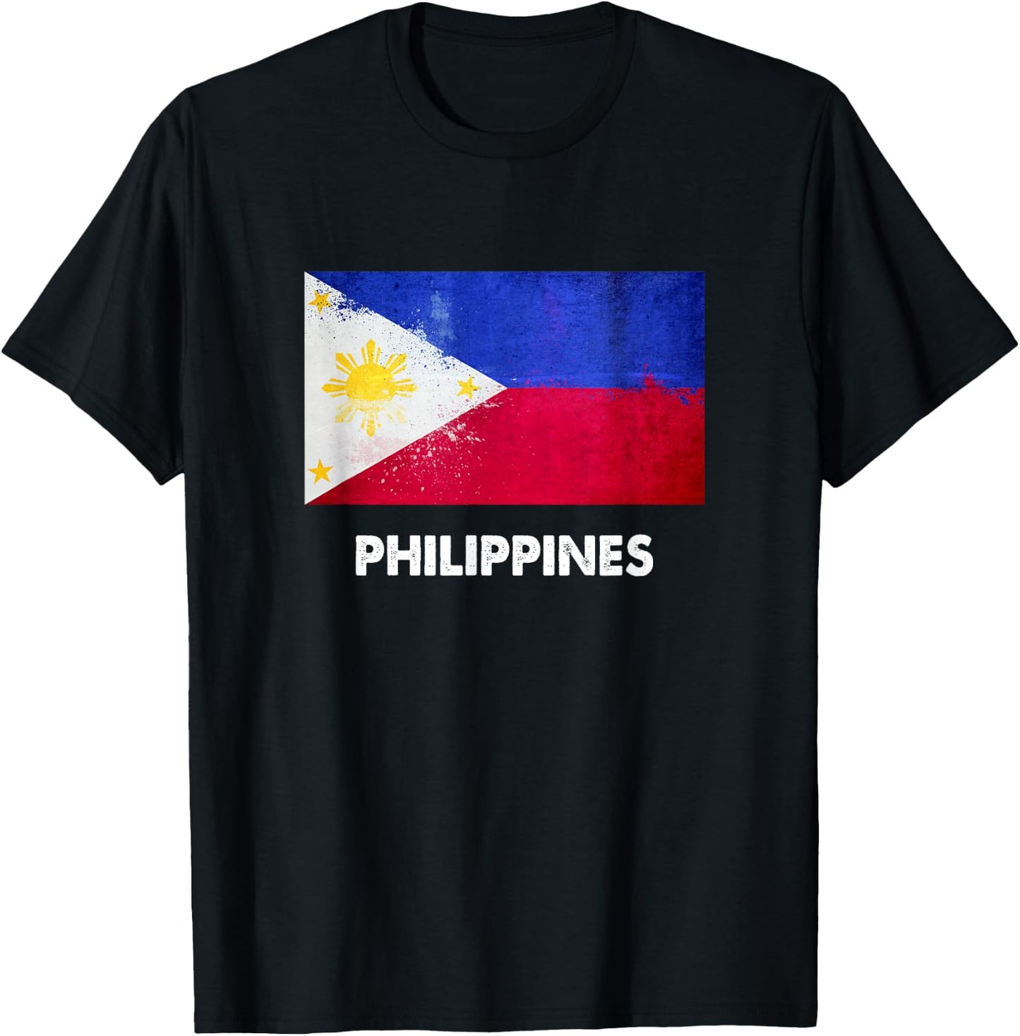 Philippine Flag Shirt | Filipino T-Shirt - T-Shirt | Black