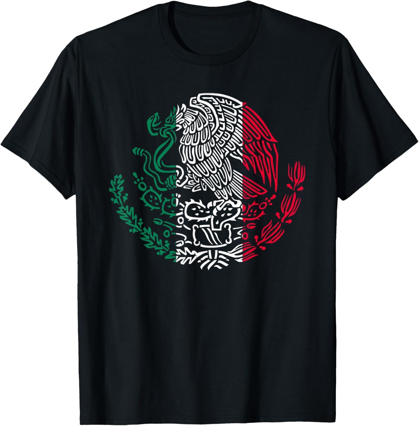 Mexican Eagle Mexico Flag T-Shirt - T-Shirt | Black