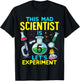 5th Birthday This Mad Scientist Is 5 Let's Experiment Funny T-Shirt - T-Shirt | Black