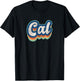Cal First Name Boy Vintage Style 70s 80s Personalized T-Shirt - T-Shirt | Black