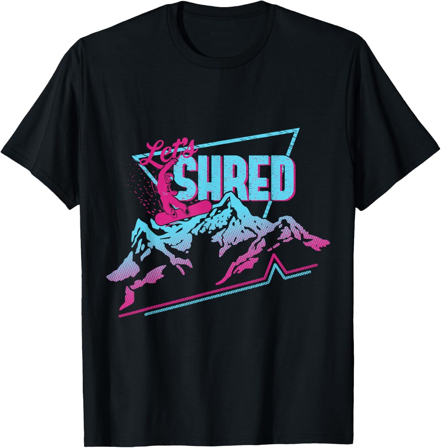 Vintage Snowboard Clothing 80s 90s Retro Snowboarding T-Shirt - T-Shirt | Black