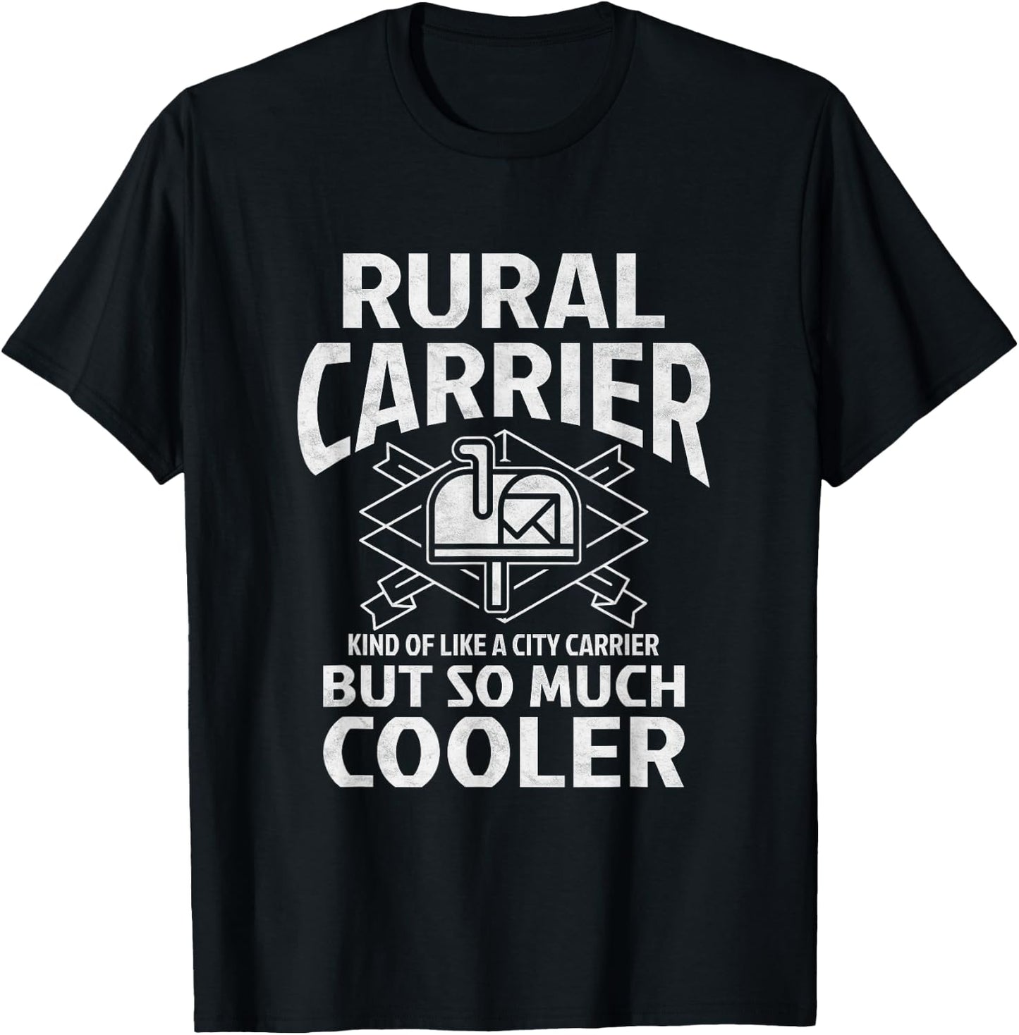Funny Postman Mail Carrier Rural Carrier Letter Gift T-Shirt - T-Shirt | Black