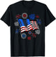 Fireworks 4th of July American Flag Patriotic Sparklers T-Shirt - T-Shirt | Black