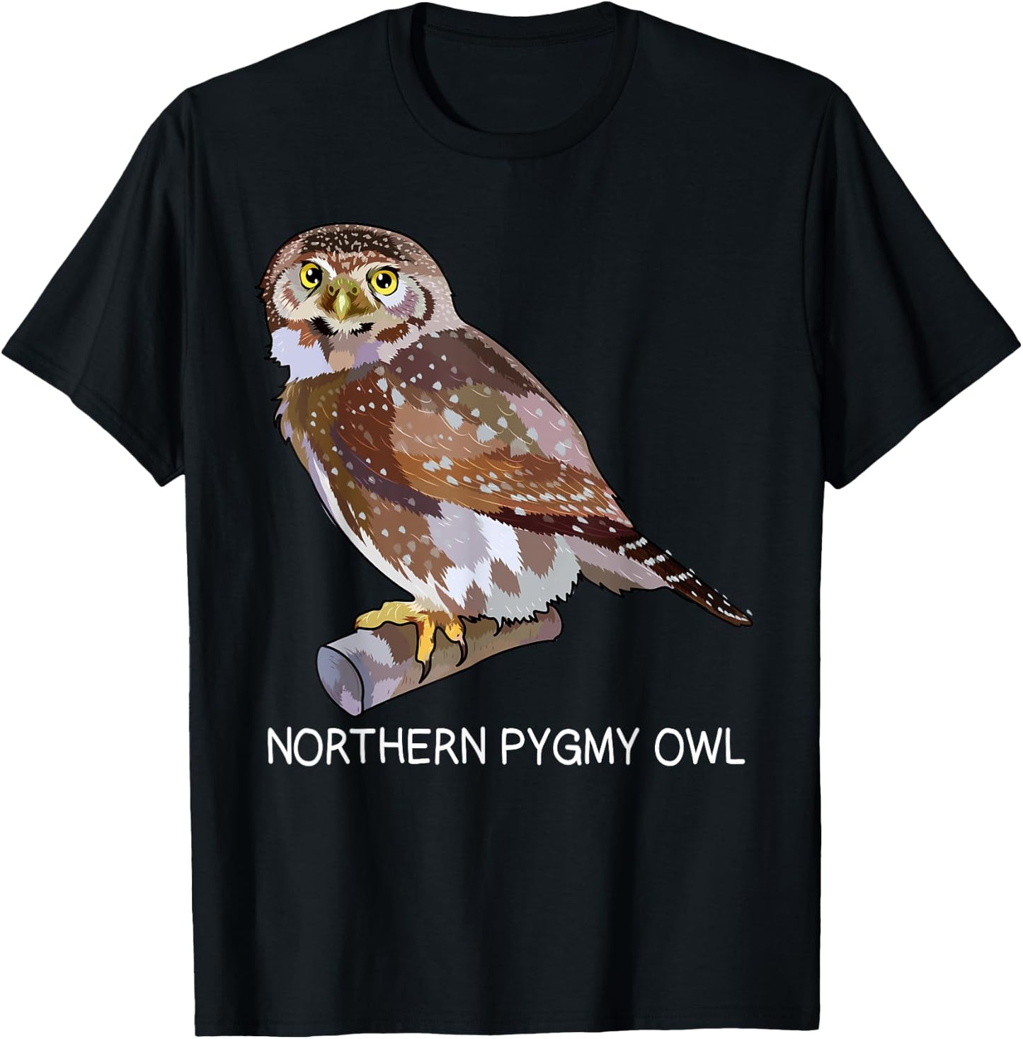 Northern Pygmy-Owl Bird Lover T-Shirt - T-Shirt | Black
