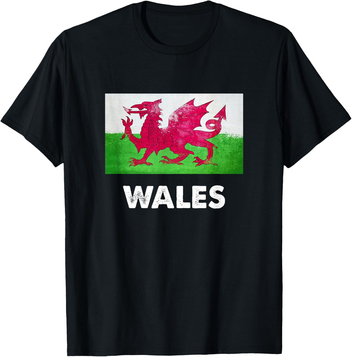 Wales Flag Shirt | Welsh T-Shirt - T-Shirt | Black