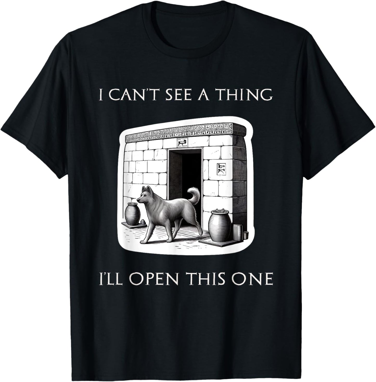 Sumerian Tavern Joke Dog Enters a Tavern with Fun T-Shirt - T-Shirt | Black