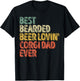 Best Bearded Beer Lovin Corgi Dad Shirt Pet Lover Owner T-Shirt - T-Shirt | Black