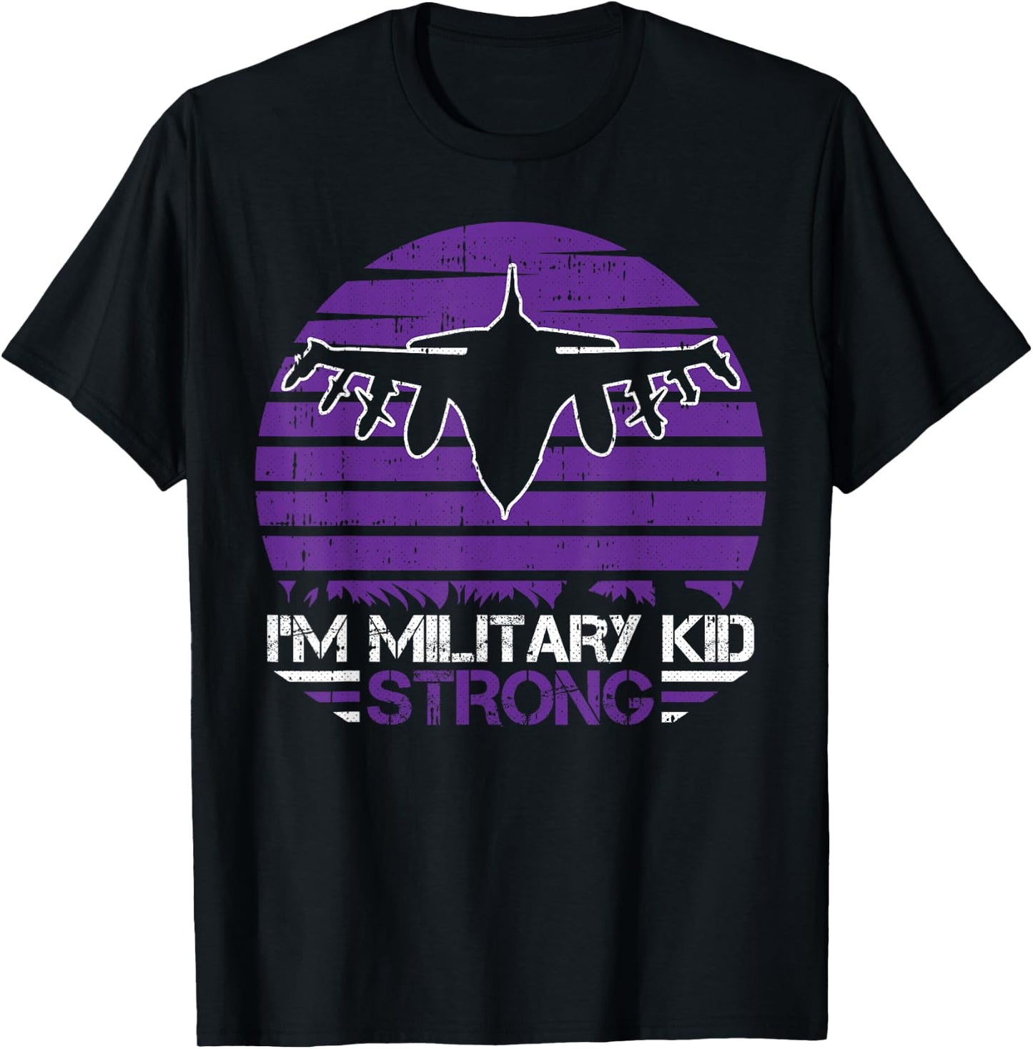 I Am Military Kid Strong Month Of The Military Child Army T-Shirt - T-Shirt | Black