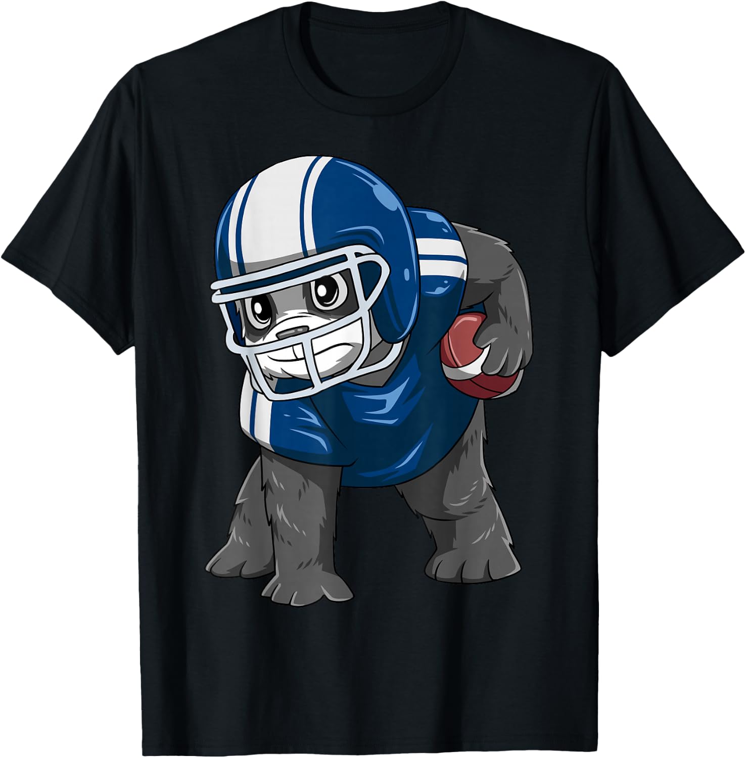 Panda Football Panda Playing Football Panda T-Shirt - T-Shirt | Black