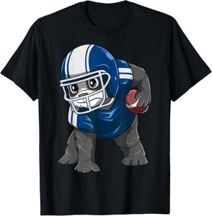 Panda Football Panda Playing Football Panda T-Shirt - T-Shirt | Black