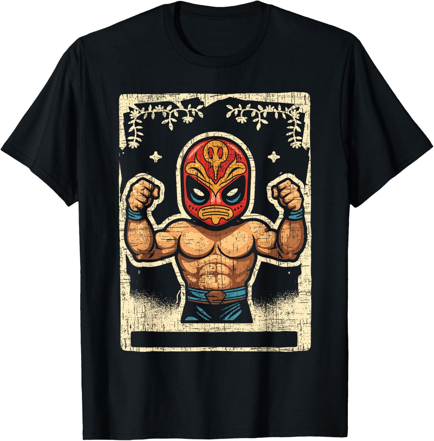 Lucha Libre Wrestler Mexican Wrestling Luchador T-Shirt - T-Shirt | Black