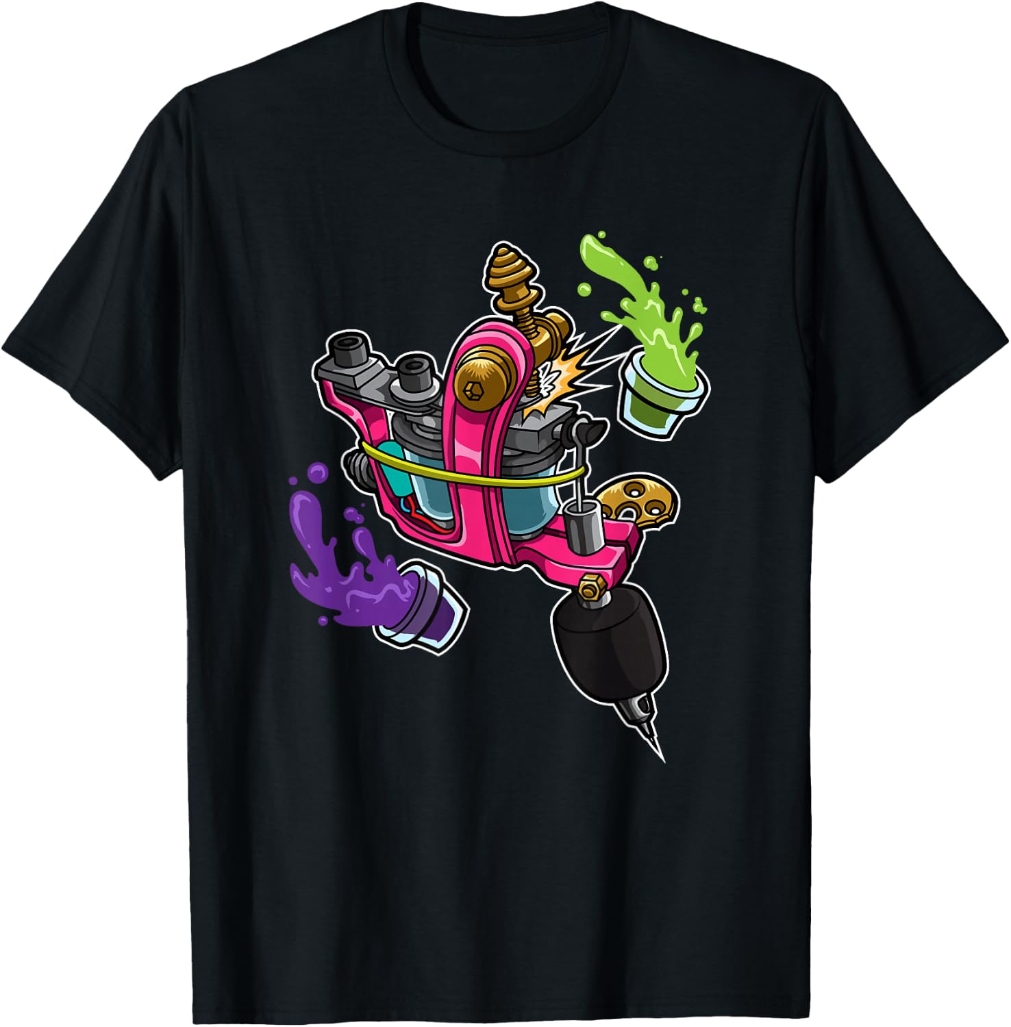 My Coil Loves Colour Tattoo Machine Tattoo Artist T-Shirt - T-Shirt | Black