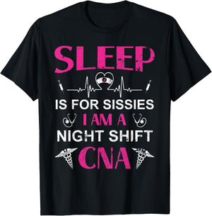 Funny Night Shift CNA CNA Life T-Shirt - T-Shirt | Black