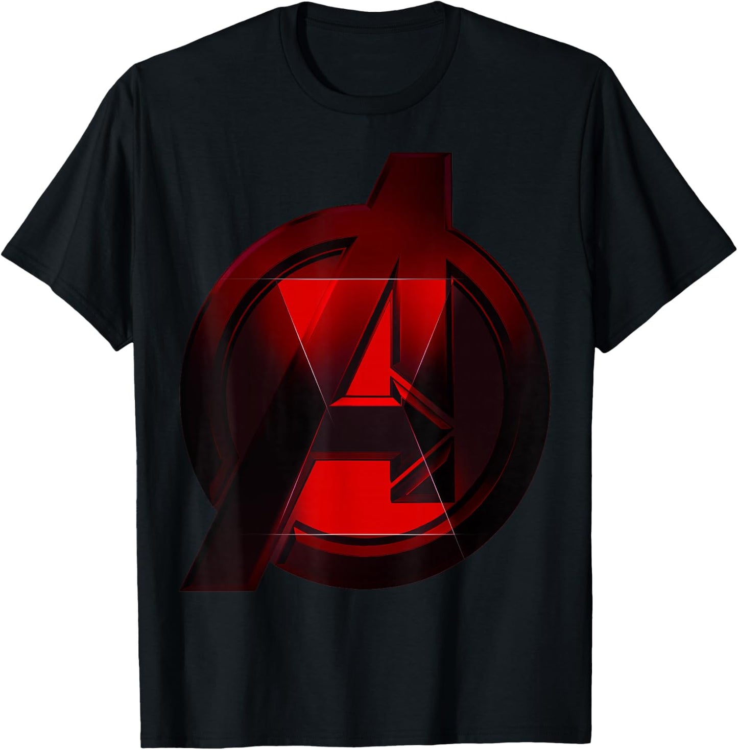 Marvel Black Widow Avengers Logo Fill T-Shirt - T-Shirt | Black