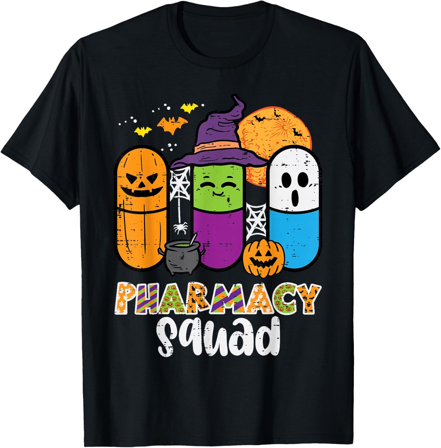 Halloween Pharmacy Squad PIlls Costume Pharmacist Women Men T-Shirt - T-Shirt | Black