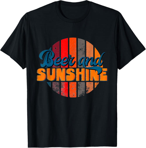 Funny Summer Vacation Beers and Sunshine Retro Beach