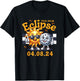 Total Solar Eclipse 04.08.24 Sun Moon Thumbs Up Funny Pals T-Shirt - T-Shirt | Black