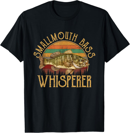 Smallmouth bass Whisperer, smallmouth bass T-Shirt - T-Shirt | Black