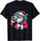 Funny Christmas Santa Claus Drinking Beer Men Women Xmas T-Shirt - T-Shirt | Black