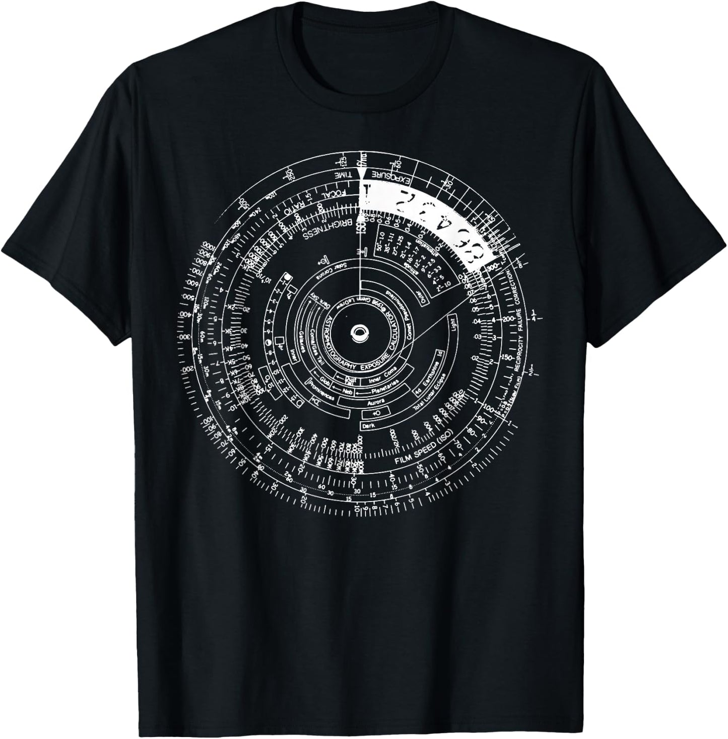 Vintage Chart - Astrophotography Exposure Stars Photo Space T-Shirt - T-Shirt | Black