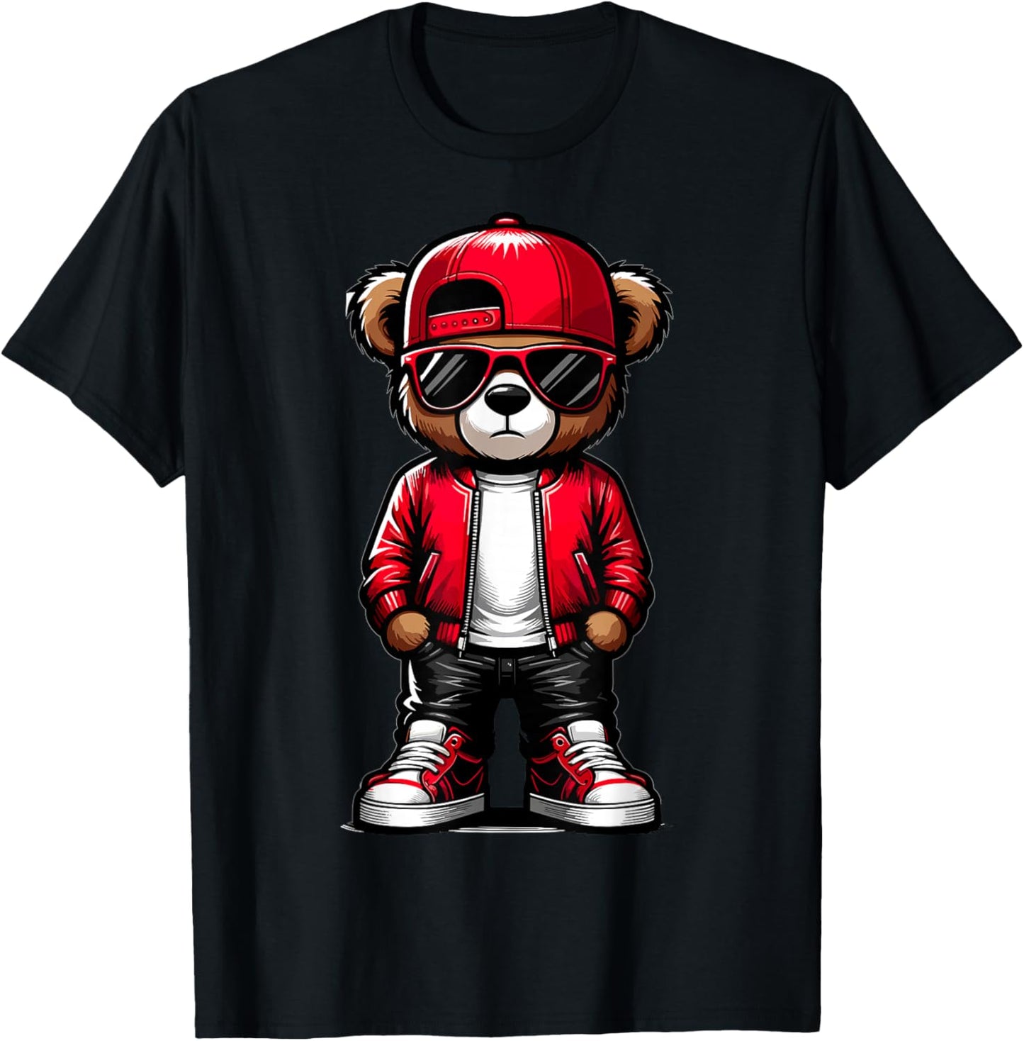 Hip Hop Teddy Bear Rap Music Lover T-Shirt - T-Shirt | Black