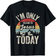 Catch Some Rays Vintage Retro I'm Only Talking To Jesus Today Black Adult T-Shirt - T-Shirt | Black