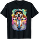 A funny Beagle dog riding an e-scooter T-Shirt - T-Shirt | Black