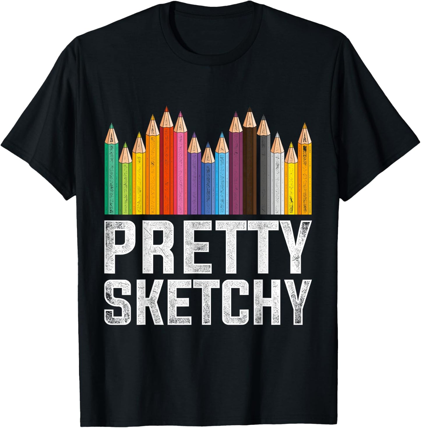 Pretty Sketchy Artist T-Shirt - T-Shirt | Black
