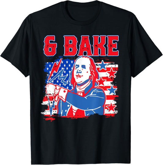 Shake & Bake 4th Of July George Washington Benjamin Franklin T-Shirt - T-Shirt | Black