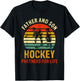 Vintage Dad And Son Hockey Partners For Life Fathers Day T-Shirt - T-Shirt | Black
