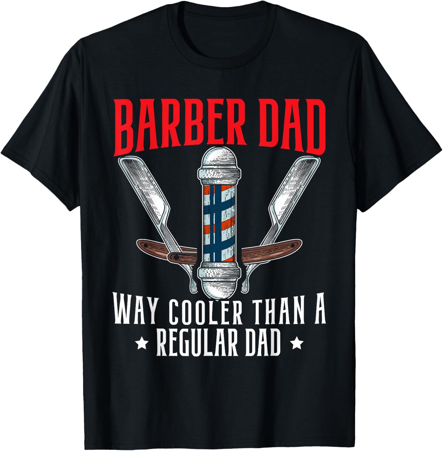Barbier Dad Father's Day Haircut Barbershop Bester Daddy T-Shirt - T-Shirt | Black