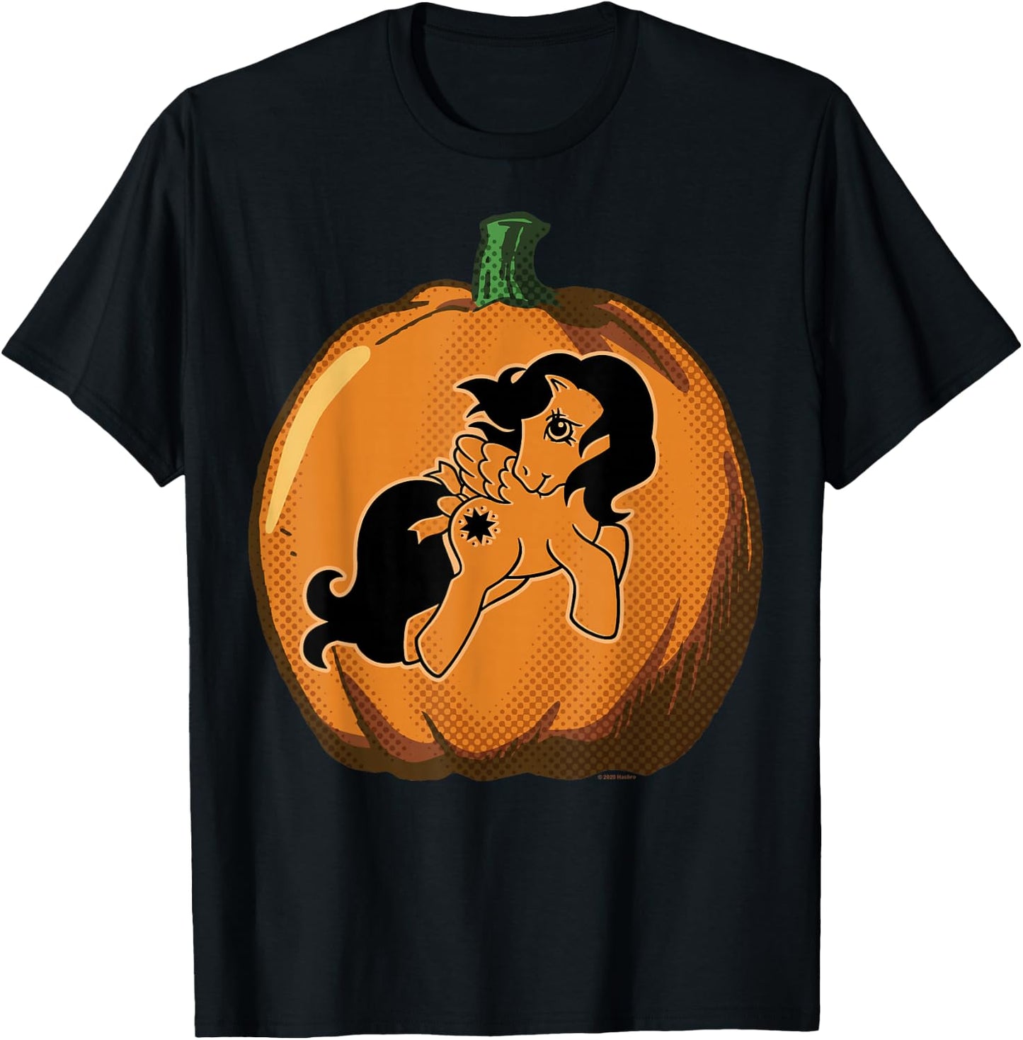 My Little Pony Halloween Starshine Pumpkin Carving Outline T-Shirt - T-Shirt | Black