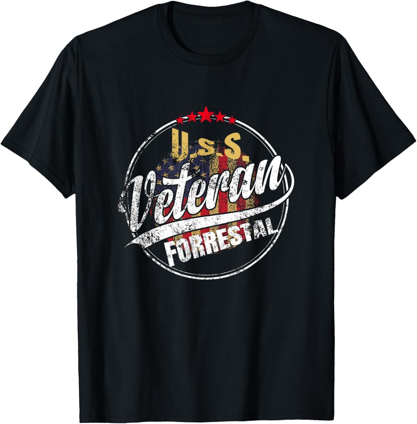 USS Forrestal Veteran Supercarrier T-Shirt - T-Shirt | Black