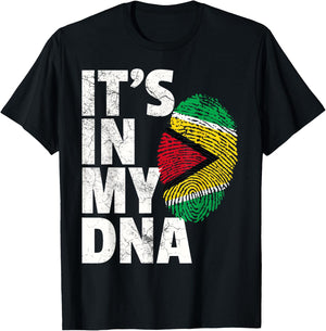 IT'S IN MY DNA Guyana Flag Pride National Country Roots Gift T-Shirt - T-Shirt | Black