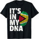 IT'S IN MY DNA Guyana Flag Pride National Country Roots Gift T-Shirt - T-Shirt | Black