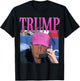 Funny Donald Trump Miss Me Yet Y2K Vintage 90s Trump Pink T-Shirt - T-Shirt | Black