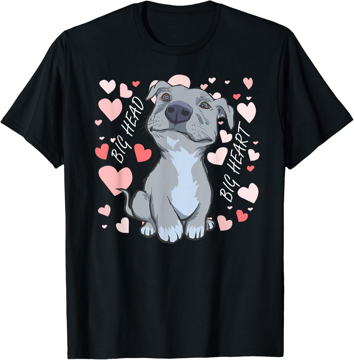 Big Heart Pitbull Valentine Pibble Mum Dog Mom Gift T-Shirt - T-Shirt | Black