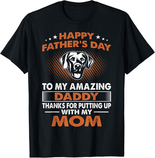 Chesapeake Bay Retriever Dog Dad Happy Father's Day Gift Men T-Shirt - T-Shirt | Black