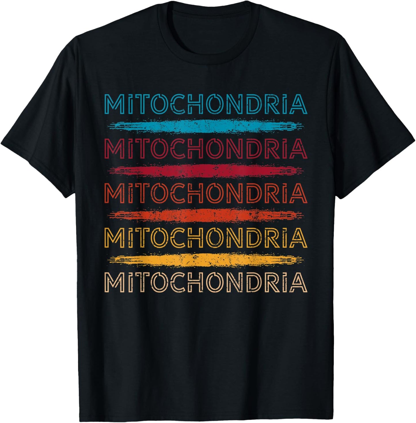 Mitochondria Retro Powerhouse Of The Cell Bacteria Biology T-Shirt - T-Shirt | Black