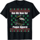 Funny Plague Ugly Christmas Sweater Style T-Shirt - T-Shirt | Black