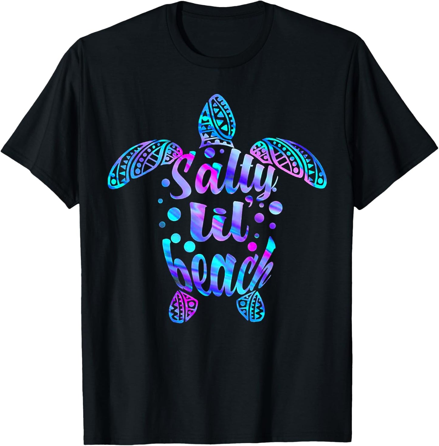 Salty Lil Beach Turtle T-Shirt - T-Shirt | Black