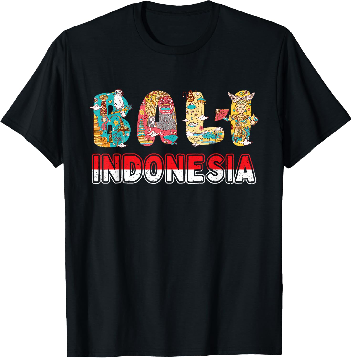 Tropical Bali Indonesia T-Shirt - T-Shirt | Black
