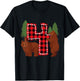 Kids 4 Year Old Lumberjack Birthday Party Bear Plaid Boy 4th Gift T-Shirt - T-Shirt | Black
