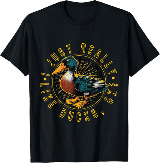 Just A Girl Who Loves Ducks - Duck T-Shirt - T-Shirt | Black