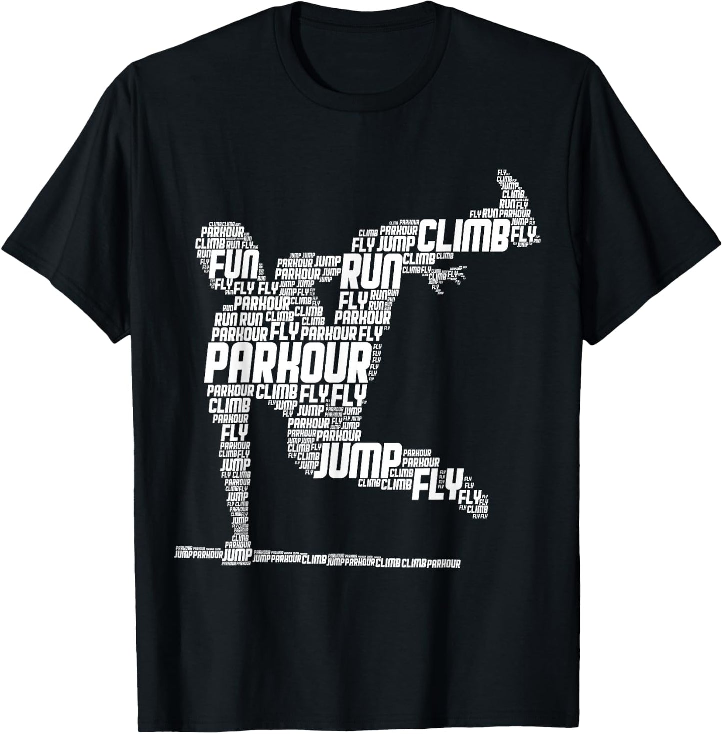 Parkour Freerunner Freerunning Traceur Kids Men Boys T-Shirt - T-Shirt | Black